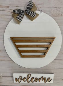 Welcome Shiplap Basket Door Hanger for Interchangeable sets